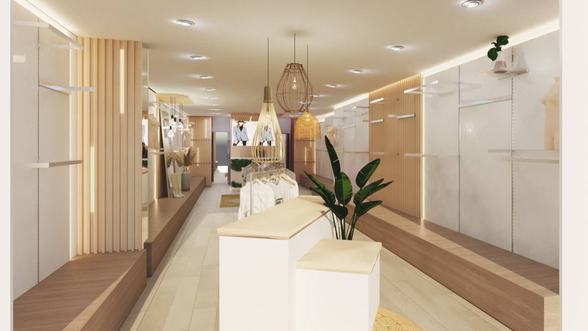 Rénovation et agencement sur mesure d'une boutique de vêtements de 70m² à Cannes dans les Alpes Maritimes