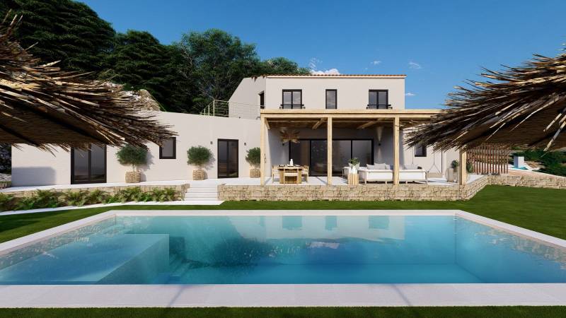 aménagement extérieur pour une villa Néo-Provençale à Tourrettes-sur-Loup 